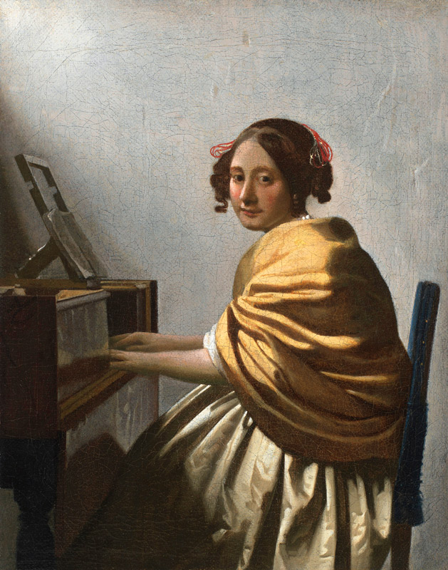 A Young Woman seated at a Virginal od Johannes Vermeer