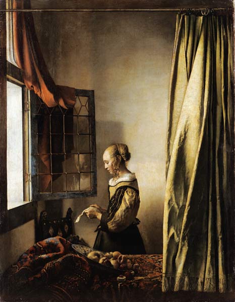 Girl reading a Letter at an Open Window od Johannes Vermeer