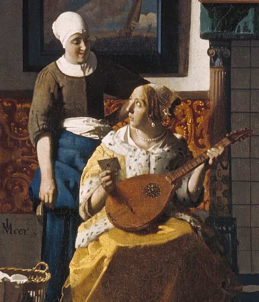 The love letter cut out from od Johannes Vermeer