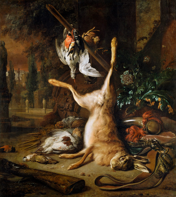 Still Life with Dead Rabbit and Birds od Jan Weenix