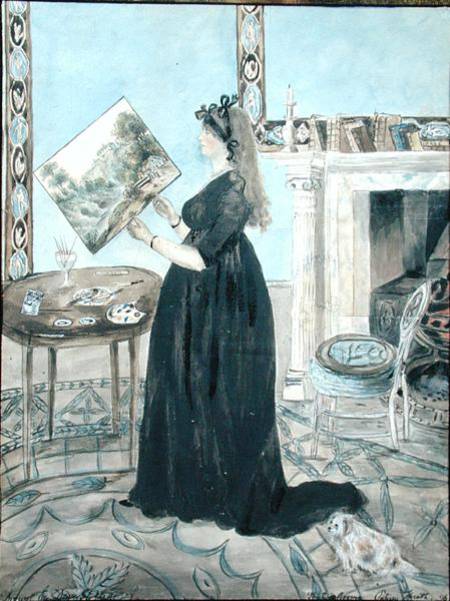 Portrait of Elizabeth Anne Fordyce in the Little Sitting Room at Putney Hill od Jane Maxwell Fordyce