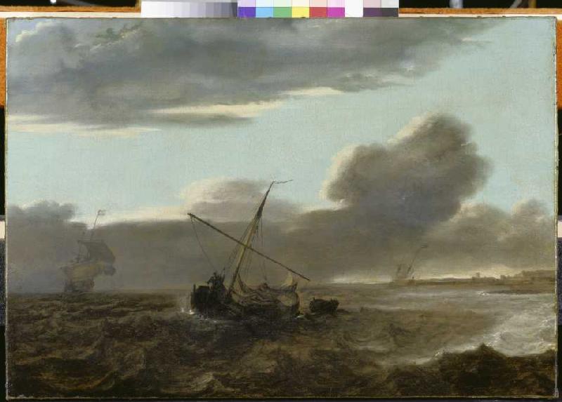 Schiffe auf stürmischer See. od Jan Theunisz (gen.Jan Maet) Blanckerhoff