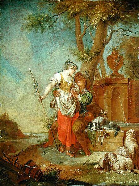Shepherd and Shepherdess od Januarius Zick