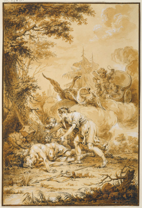 Venus and Adonis od Januarius Zick