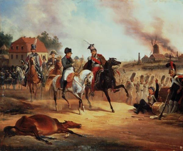 Napoleon and Prince Joseph Poniatowski at the Battle of Leipzig, 19th October 1813 od January Suchodolski