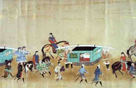 Part of the Sixth Korean Embassy to Japan at the time of Tokugawa Ietsuna's succession in 1651 possi od Japanese School