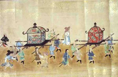 Part of the Sixth Korean Embassy to Japan at the time of Tokugawa Ietsuna's succession in 1651 possi od Japanese School