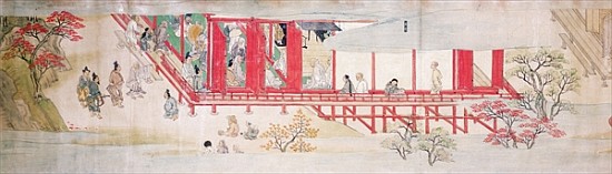 The House of the Shogun (ink on silk) od Japanese School