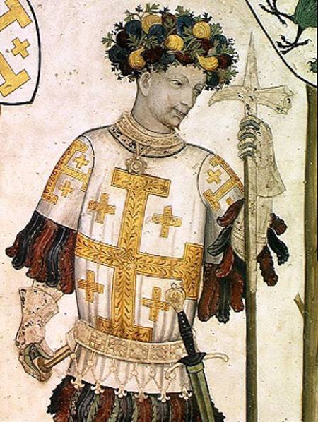 The Nine Worthies detail of Godfrey de Bouillon (c.1060-1100) 1418-30 od Jaquerio