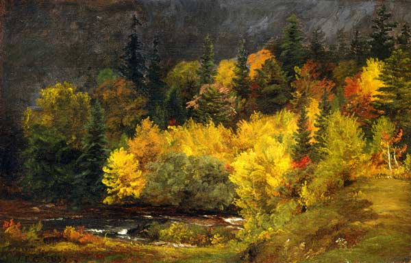 Autumn by the Brook od Jasper Francis Cropsey