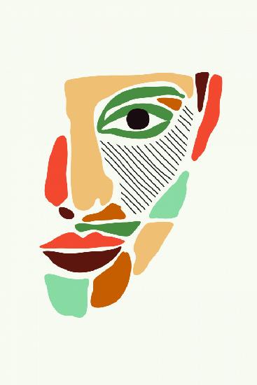 Color Abstract Faces #2