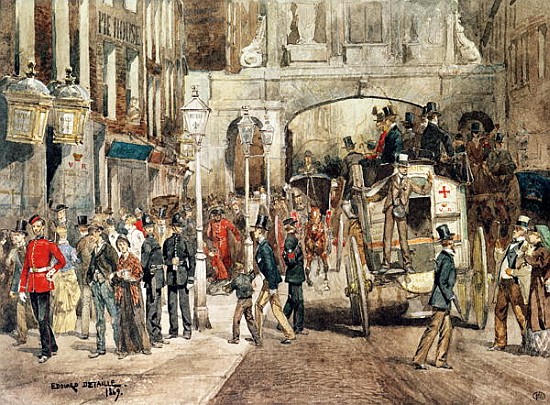 London Street od Jean-Baptiste Edouard Detaille