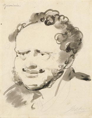 Portrait of Gueminee (ink on paper) od Jean-Baptiste Isabey