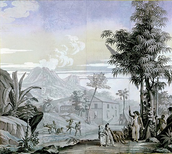 Leaving for a Walk, illustration from ''Paul et Virginie'' Henri Bernadin de Saint-Pierre (1737-1814 od Jean Broc