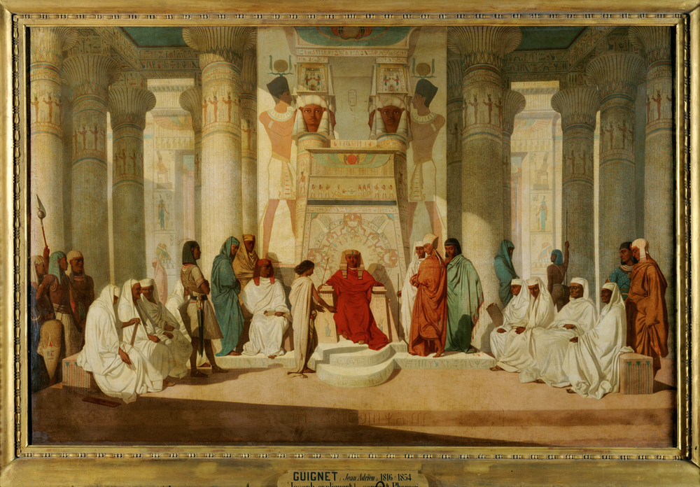 Joseph expliquant des songes à Pharaon od Jean Adrien Guignet
