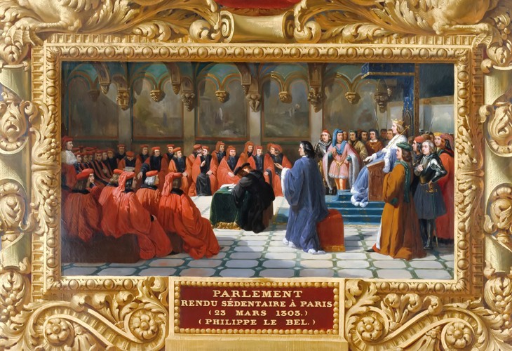 Philip IV the Fair establishes the Parliament in Paris in 1303 od Jean Alaux