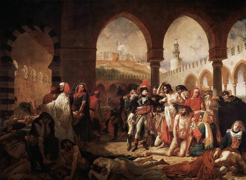 Campaign (Expedition) of Egypt (1798-1801) Napoleon Bonaparte Visiting the Pestiferes of Jaffa od Jean-Antoine Gros