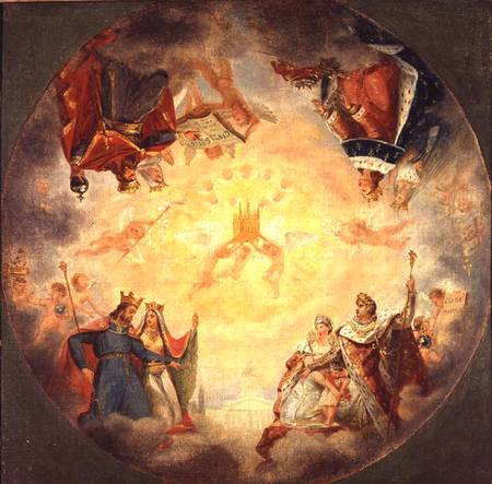Glory of St. Genevieve, study for the cupola of the Pantheon od Jean-Antoine Gros
