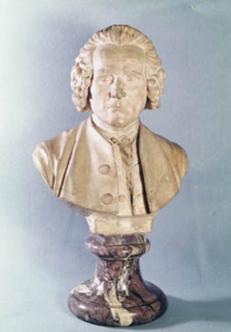 Bust of Jean-Jacques Rousseau (1712-78) od Jean-Antoine Houdon