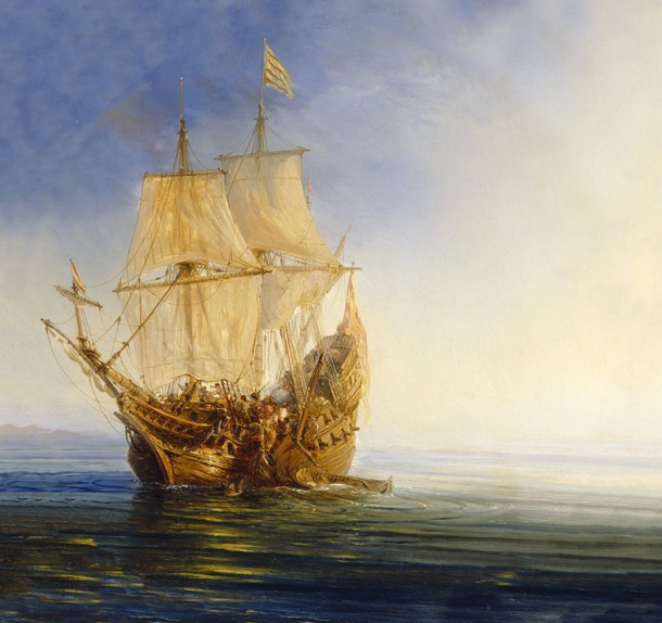 Capture a galleon od Jean Antoine Theodore Gudin