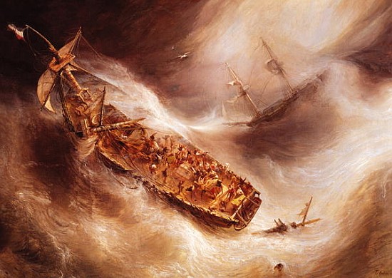 The Act of Sacrifice made Captain Desse towards the Dutch ship ''Columbus'' od Jean Antoine Theodore Gudin