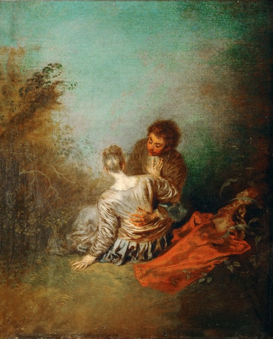 Le Faux Pas (The Mistaken Advance) od Jean Antoine Watteau