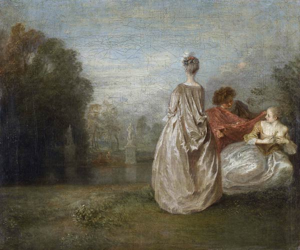 The Two Cousins (Les Deux Cousines) od Jean Antoine Watteau