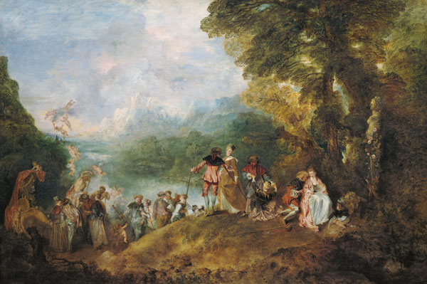 The embarkation to Kythera. od Jean-Antoine Watteau