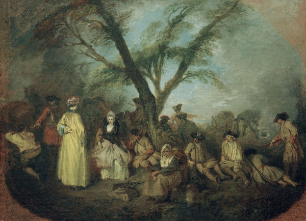 Antoine Watteau, Die Rast od Jean-Antoine Watteau
