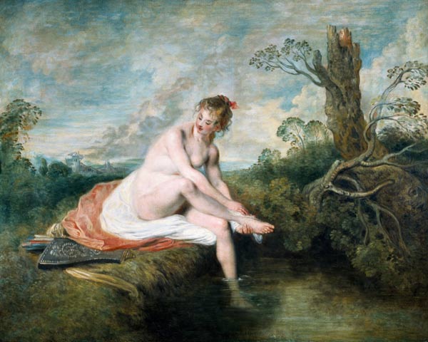 The bath of Diana. od Jean-Antoine Watteau
