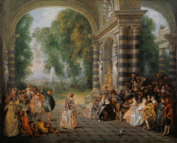 The ball pleasure od Jean-Antoine Watteau