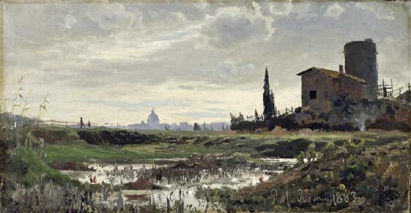 Blick auf Rom mit St od Jean-Antoine Watteau