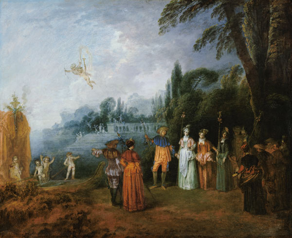 Die Einschiffung nach Kythera od Jean-Antoine Watteau