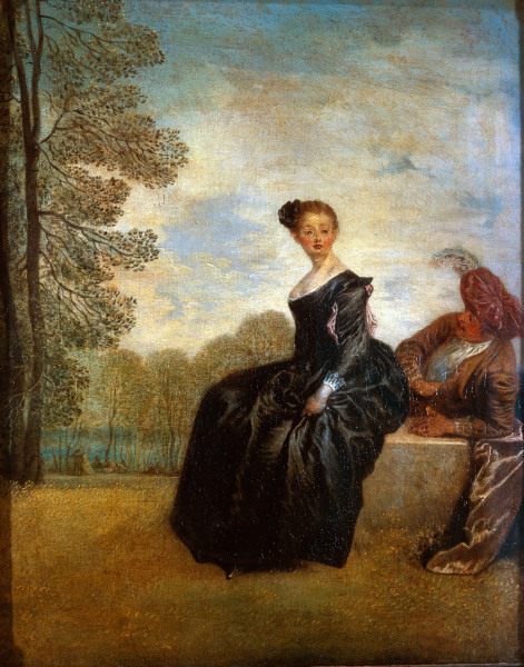 Watteau / Pouting Woman (Moody Woman) od Jean-Antoine Watteau