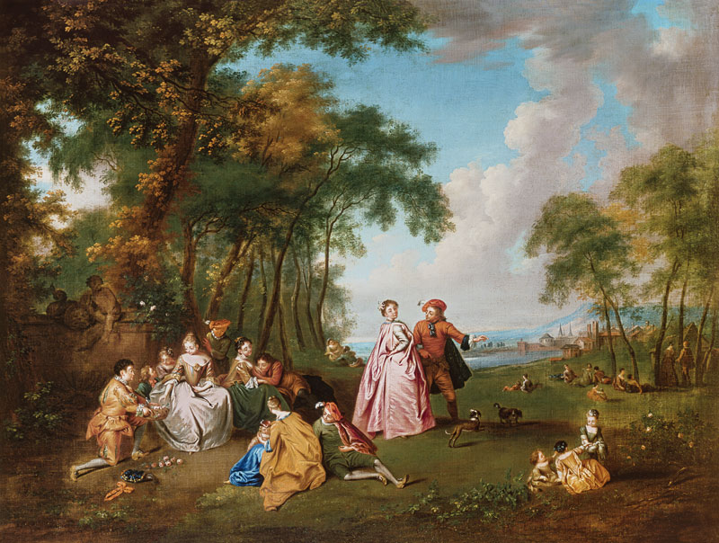 Rural feast. od Jean-Antoine Watteau (Nachfolger)