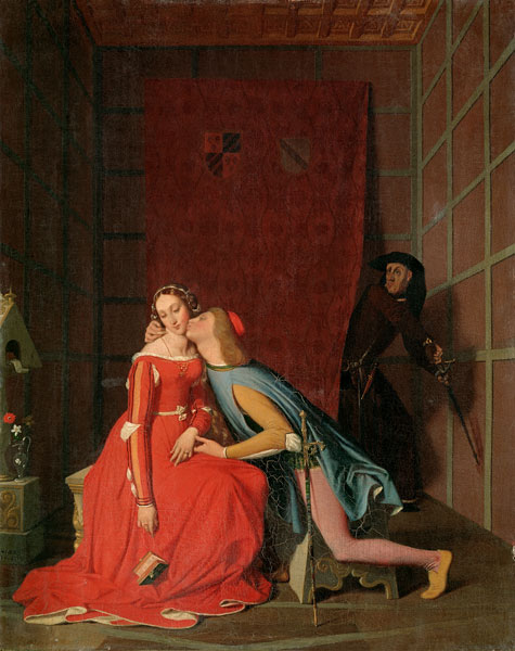 Paolo and Francesca da Rimini od Jean Auguste Dominique Ingres