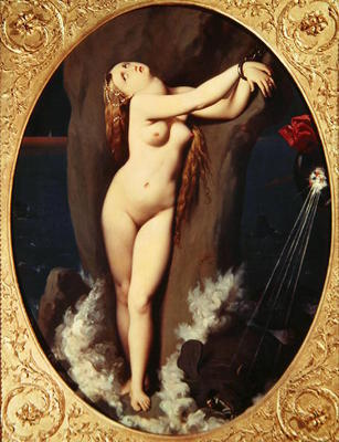 Angelica in Chains, 1859 (oil on canvas) od Jean Auguste Dominique Ingres