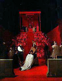 The duke of alb in Santa Gudula. od Jean Auguste Dominique Ingres