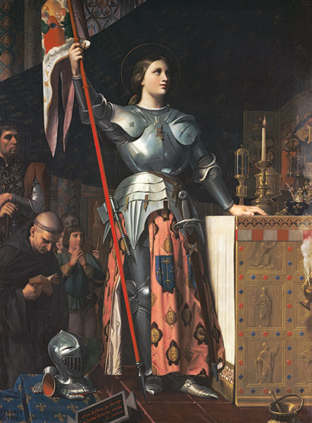 Joan of Arc (1412-31) at the Coronation of King Charles VII (1403-61) 17th July 1429 od Jean Auguste Dominique Ingres