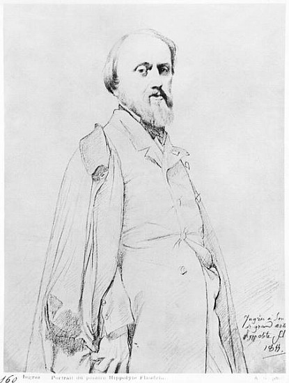 Portrait of the painter Hippolyte Flandrin od Jean Auguste Dominique Ingres