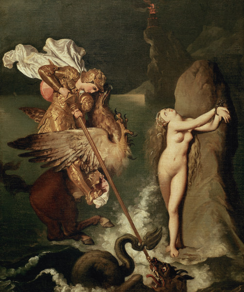 Ruggero rescues Angelica od Jean Auguste Dominique Ingres