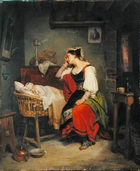 The Sick Child od Jean Augustin Franquelin