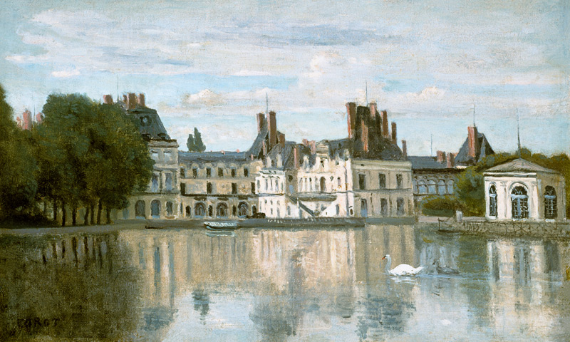 Look to the castle Fontainebleau. od Jean-Babtiste-Camille Corot