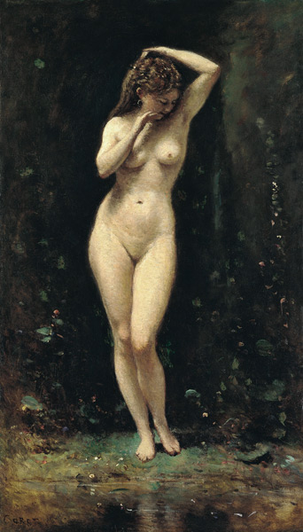 Diana Bathing (The Fountain) od Jean-Babtiste-Camille Corot