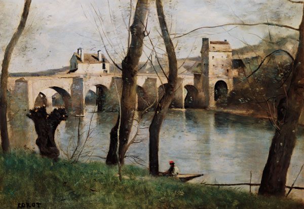 The bridge of Mantes. od Jean-Babtiste-Camille Corot