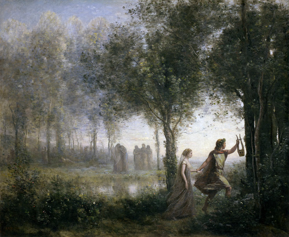 Orpheus Leading Eurydice from the Underworld od Jean-Babtiste-Camille Corot