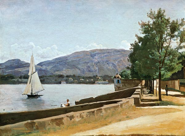 The Pâquis quay in Geneva od Jean-Babtiste-Camille Corot