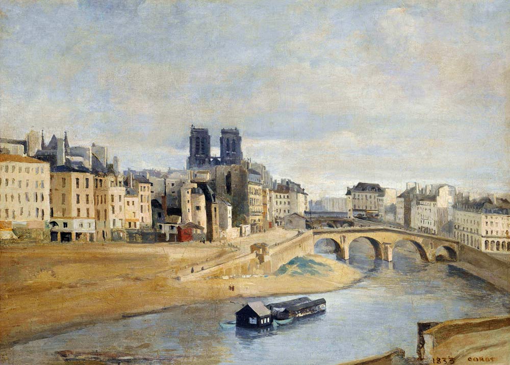 The Seine and the Quai des Orfevres od Jean-Babtiste-Camille Corot