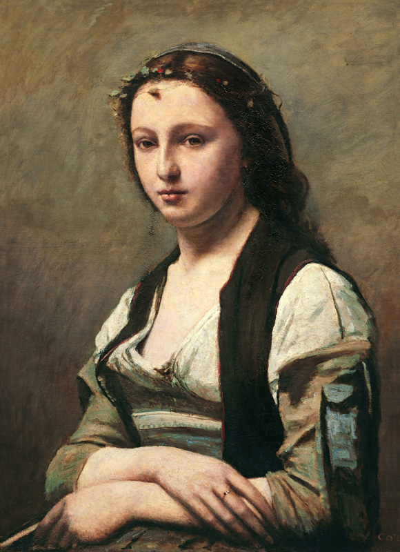 Woman with the Pearl od Jean-Babtiste-Camille Corot