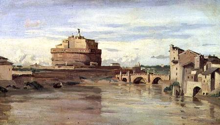 Castel Sant' Angelo and the River Tiber, Rome od Jean-Babtiste-Camille Corot